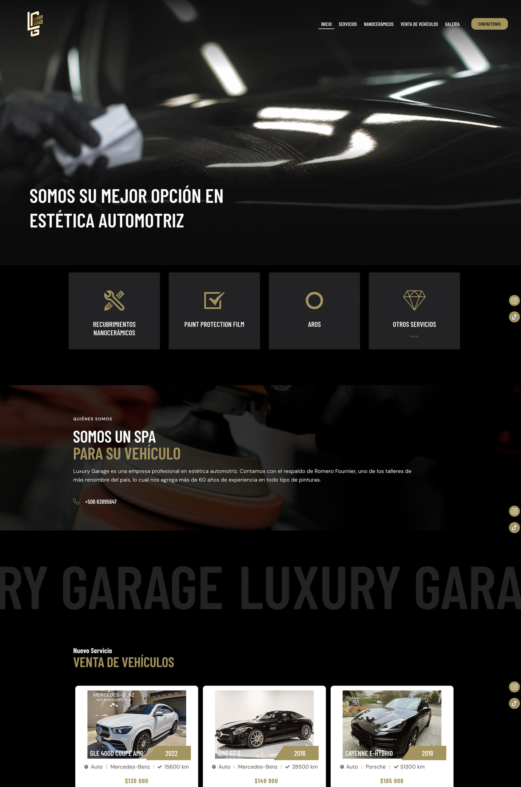 luxury garage website